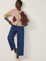 Monsoon Anne Argyle Knitted Cardigan - Imagem 1 de 4