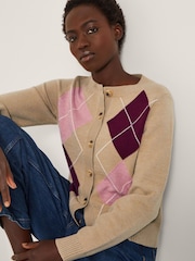 Monsoon Anne Argyle Knitted Cardigan - Imagem 2 de 4