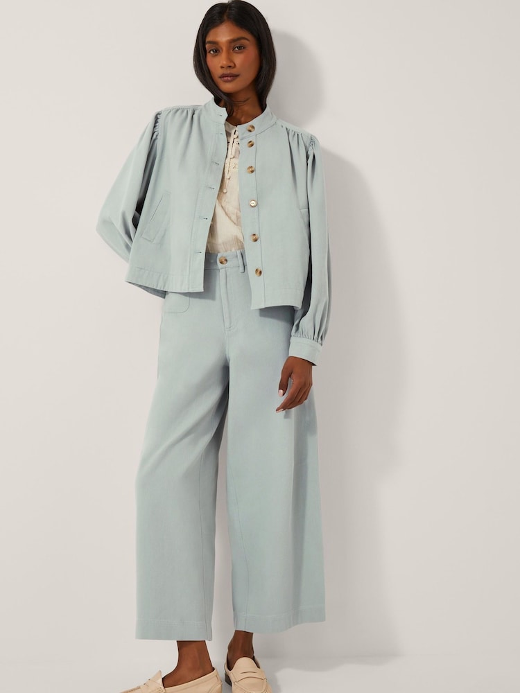 Monsoon Blue Ciara Cropped Wide Leg Jeans - Image 1 of 4