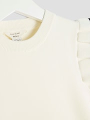 River Island Cream Girls Belted Ruffle Hem Dress - Image 3 of 4