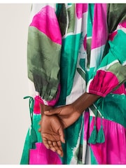 Monsoon Green Miley Colour Block Midi Dress - Image 4 of 4