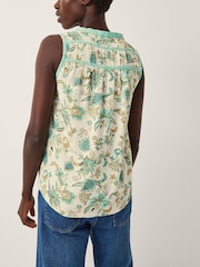 Monsoon Natural Saoirse Sleeveless Pintuck Floral Print Top - Image 3 of 5