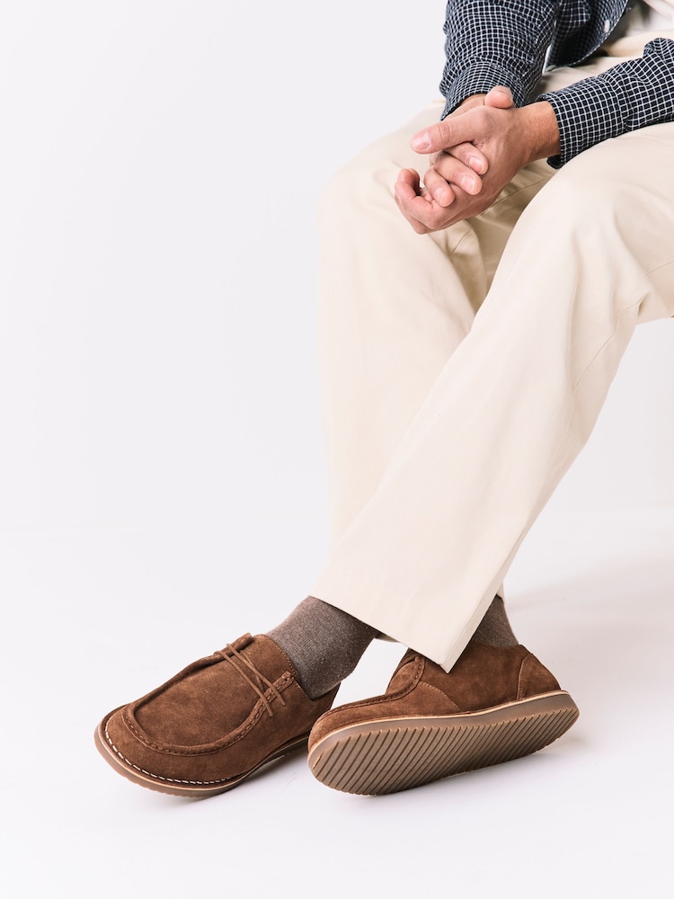 Rust Brown Apron Toe Stitch Out Shoes - Image 1 of 7