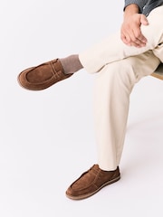 Rust Brown Apron Toe Stitch Out Shoes - Image 2 of 7
