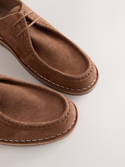 Rust Brown Apron Toe Stitch Out Shoes - Image 7 of 7