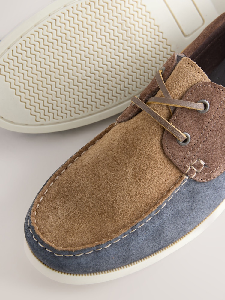 Azul - Zapatos náuticos de cuero - Imagen 5 de 5