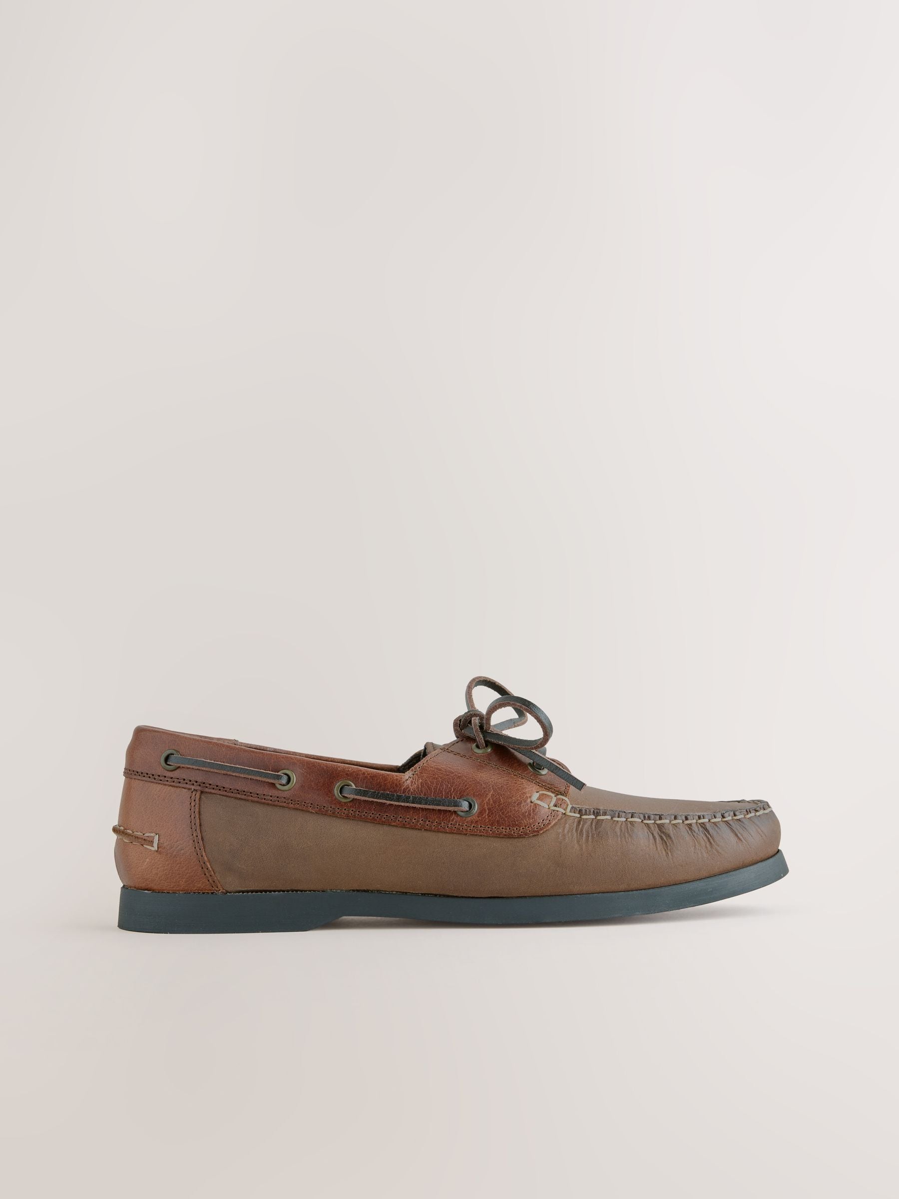 Buy Brown - Leather Boat Shoes from Next Japan