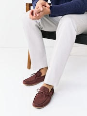 Šedohnědá - Semišové řidičské Obuv s mašlí vpředu - Obrázek 1 z 7