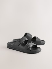 Black Two Buckle EVA Sandals - Image 1 of 5