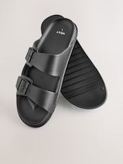 Black Two Buckle EVA Sandals - Image 5 of 5
