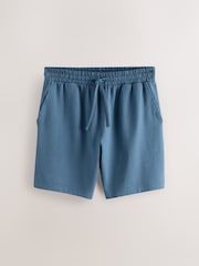 Blue/Green/ Neutral Textured Jersey Short Sleeve Pyjamas Set 3 Pack - Image 3 of 12