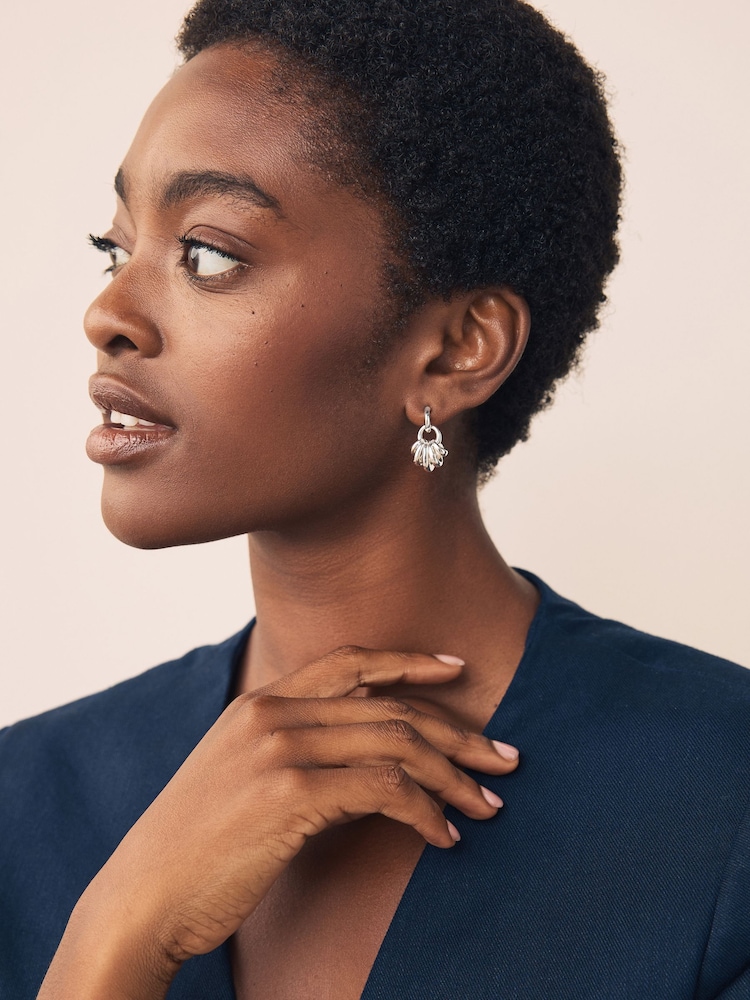 Silver Tone Stacked Hoop Earrings - Image 1 of 6
