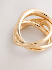 Gold Tone Stacked Ring - Image 6 of 6