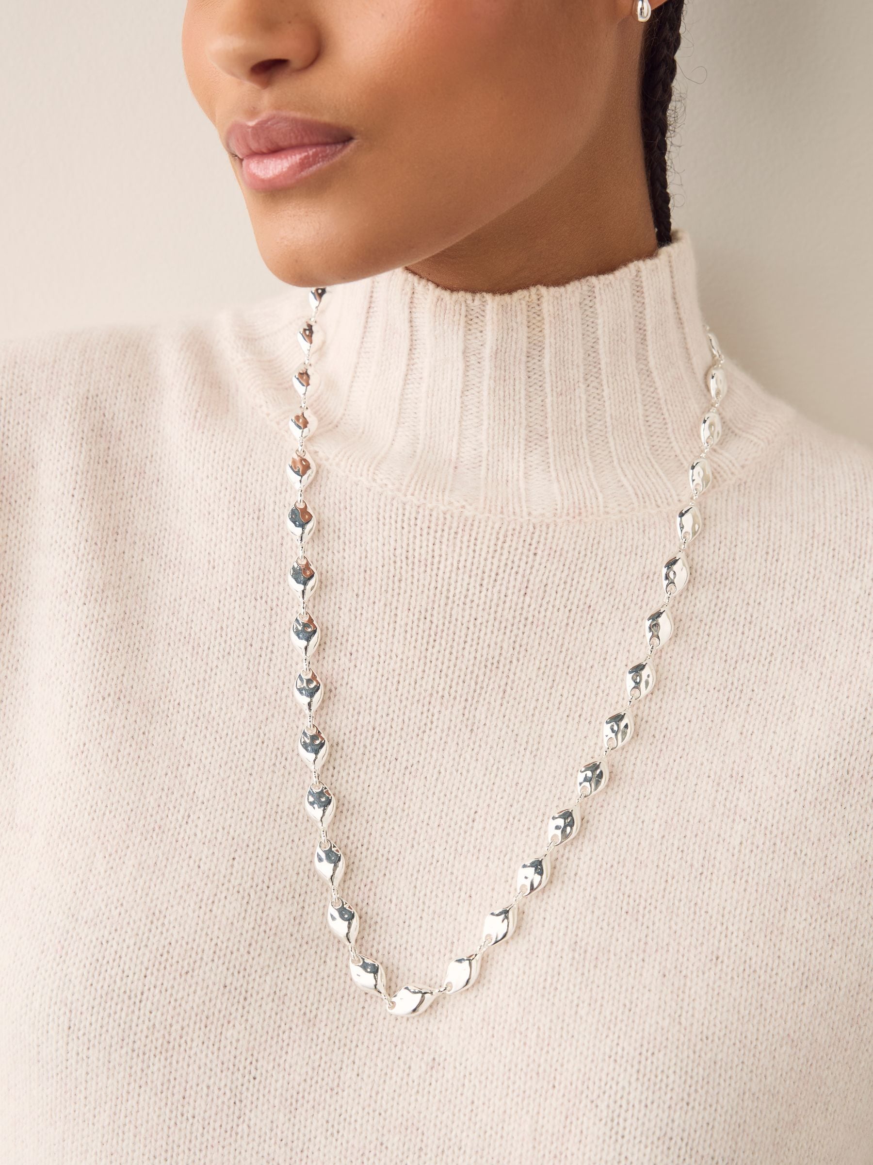 Buy Silver Tone Twisted Chain Necklace from Next Netherlands