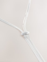 Silver Tone Slinky Chain Y Profile Necklace - Image 2 of 3
