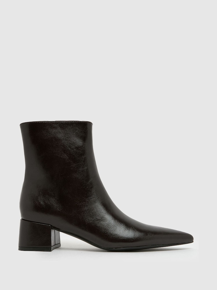 Schuh Bridgit Block Point Brown Boots - Image 1 of 4