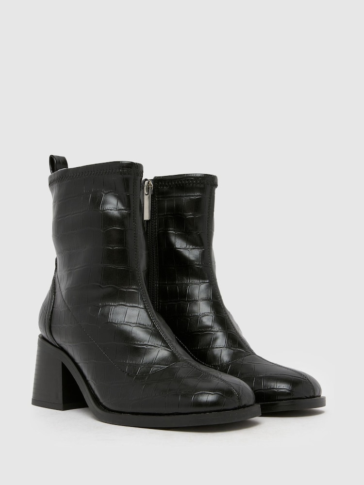Schuh Wide Fit Brie Sock Boots - Image 2 of 4