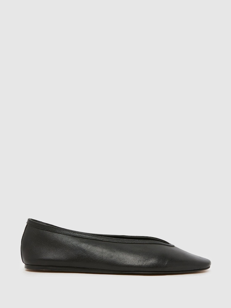 Schuh Lessie Suede Ballet Shoes - Image 1 of 4 Schuh Lessie Suede Ballet Shoes - Image 1 of 4