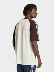 adidas Originals Beige Britcore Short Sleeve Ringer T-Shirt - Image 2 of 6