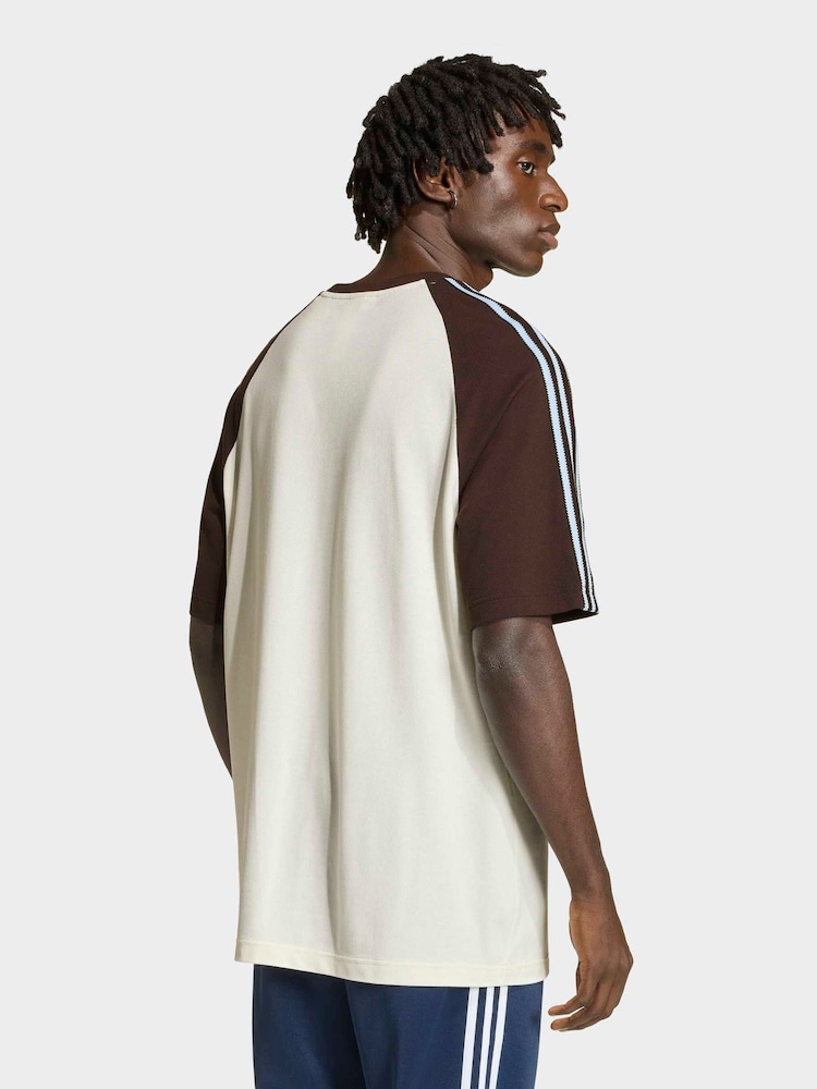 adidas Originals Beige Britcore Short Sleeve Ringer T-Shirt - Image 2 of 6 adidas Originals Beige Britcore Short Sleeve Ringer T-Shirt - Image 2 of 6