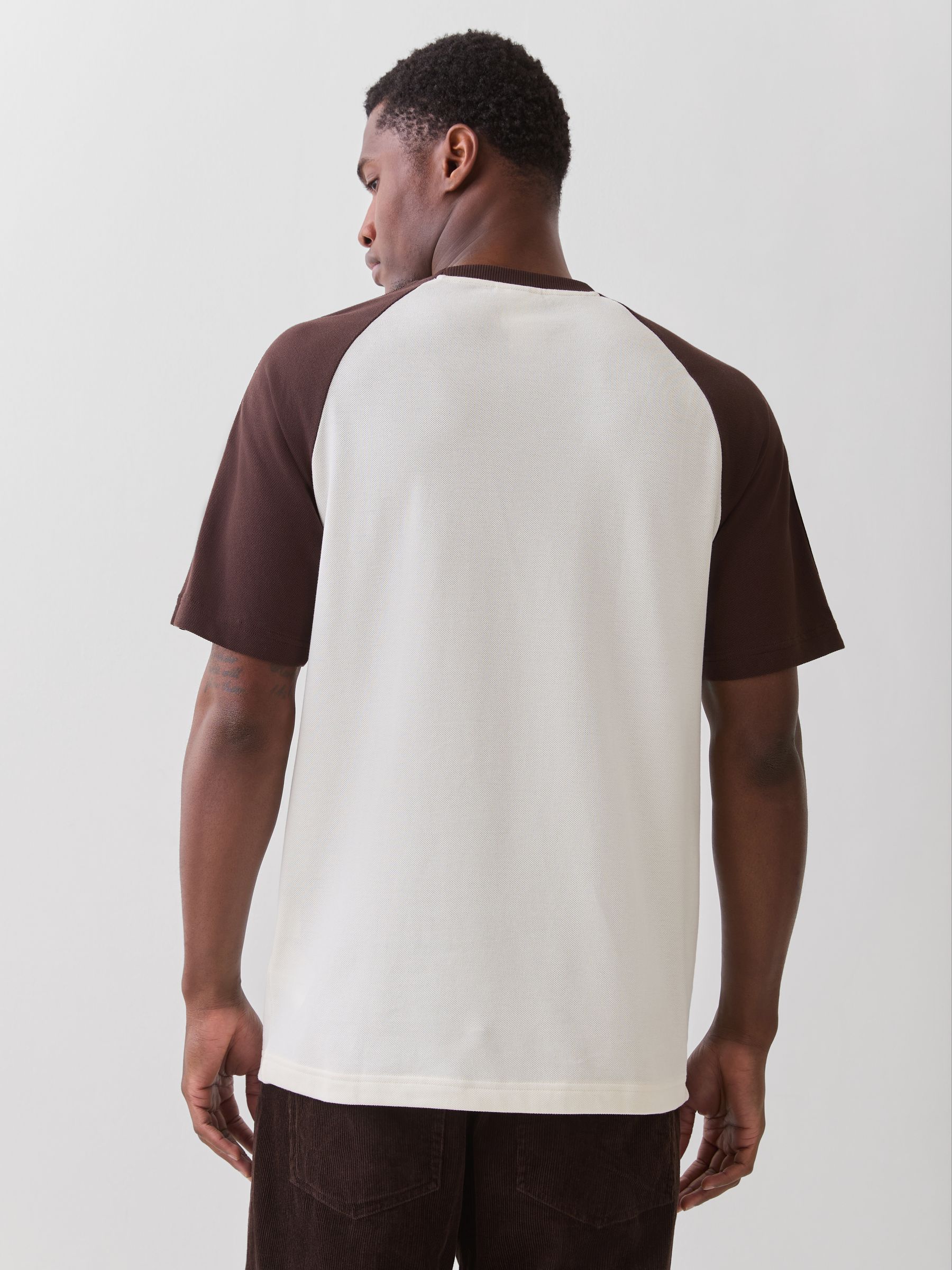 Buy adidas Originals Beige Britcore Short Sleeve Ringer T-Shirt