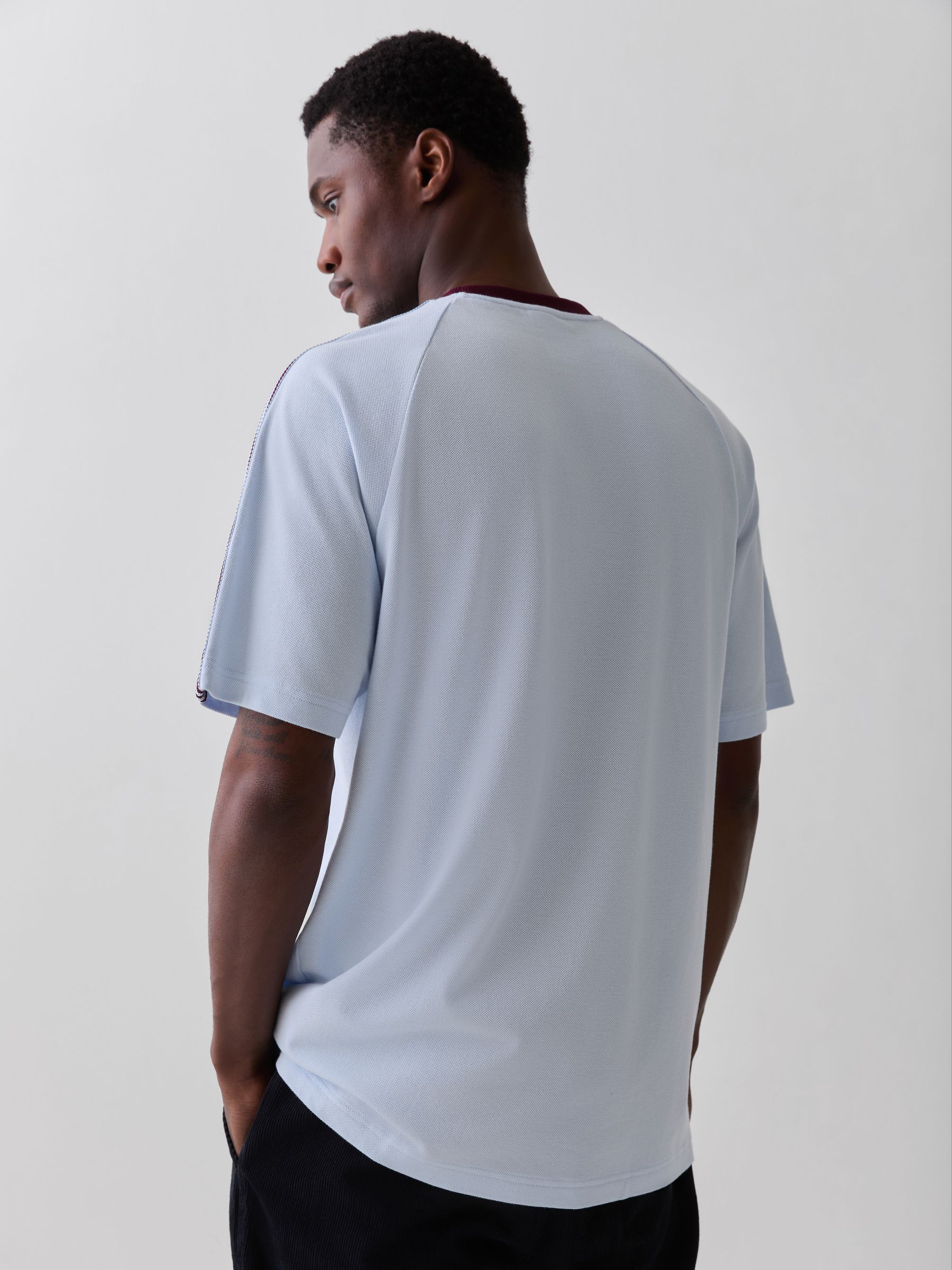 Buy adidas Originals Light Blue Britcore Short Sleeve Ringer T