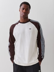 بيج - adidas Originals Britcore Long Sleeve Cali Sweatshirt - صورة 1 من 6