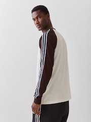 بيج - adidas Originals Britcore Long Sleeve Cali Sweatshirt - صورة 3 من 6