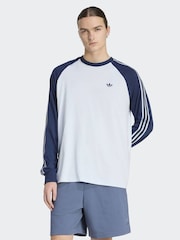 أزرق فاتح - adidas Originals Britcore Long Sleeve Cali Sweatshirt - صورة 1 من 6