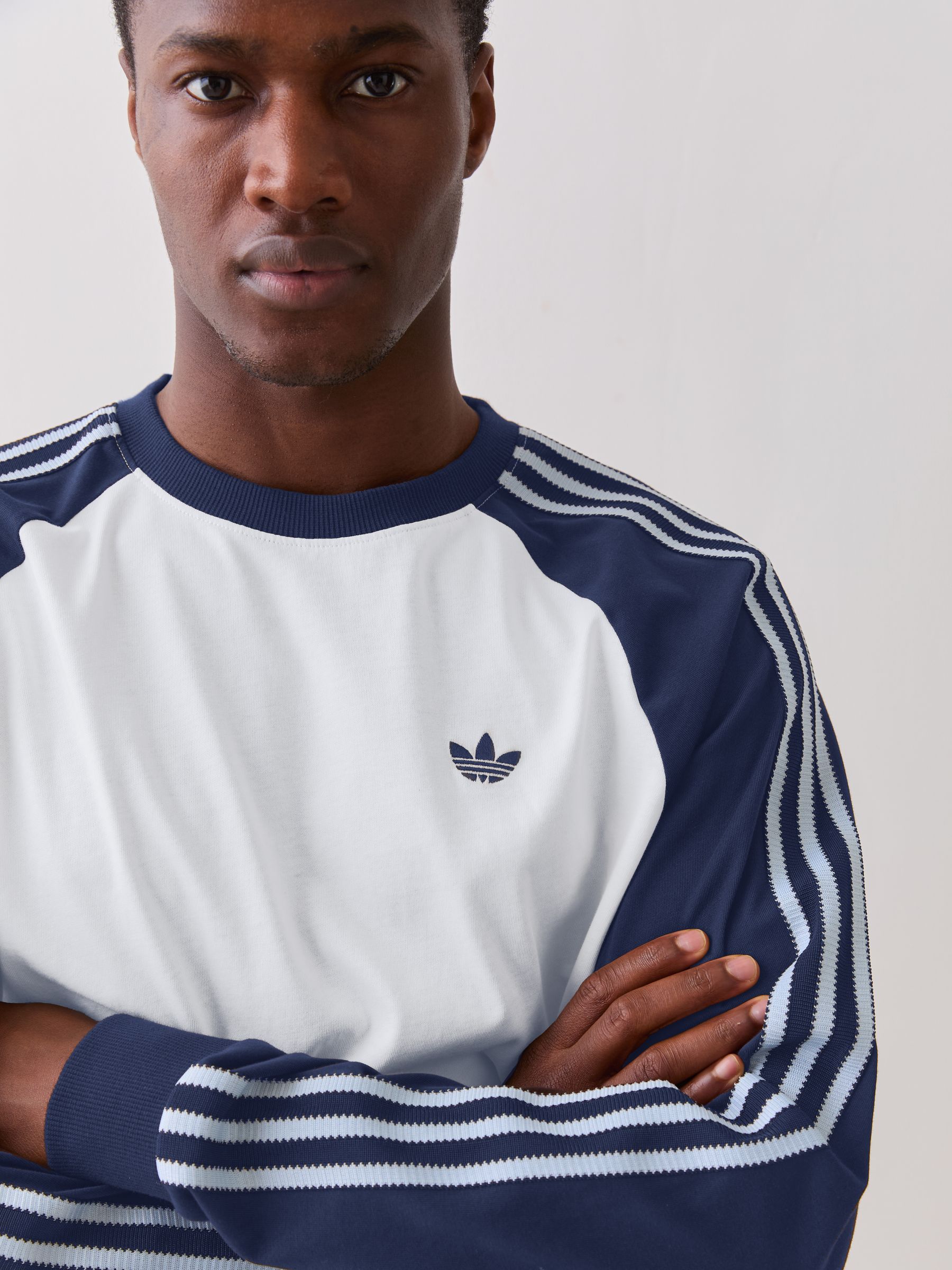 Buy adidas Originals Light Blue Britcore Long Sleeve Cali