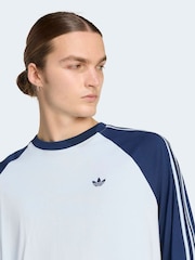 أزرق فاتح - adidas Originals Britcore Long Sleeve Cali Sweatshirt - صورة 4 من 6