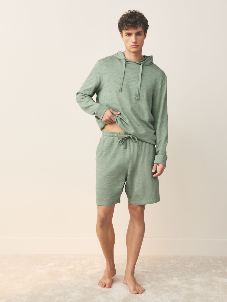 Sage Green Slub Hoodie - Image 2 of 8