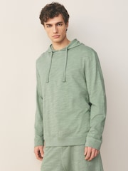Sage Green Slub Hoodie - Image 4 of 8