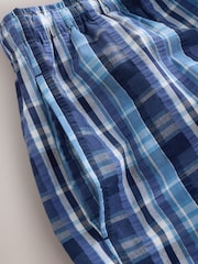 Navy Blue Woven Check Pyjamas Shorts 2 Pack - Image 11 of 12