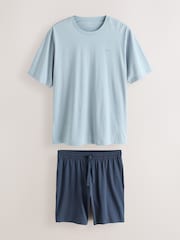 Blau - Gestreiftes Kurzarm-Pyjama-Set - Bild 12 von 12
