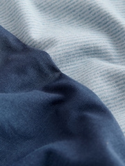 Blau - Gestreiftes Kurzarm-Pyjama-Set - Bild 9 von 12