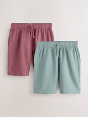 Green/Pink Cheesecloth Shorts 2 Pack - Image 1 of 12