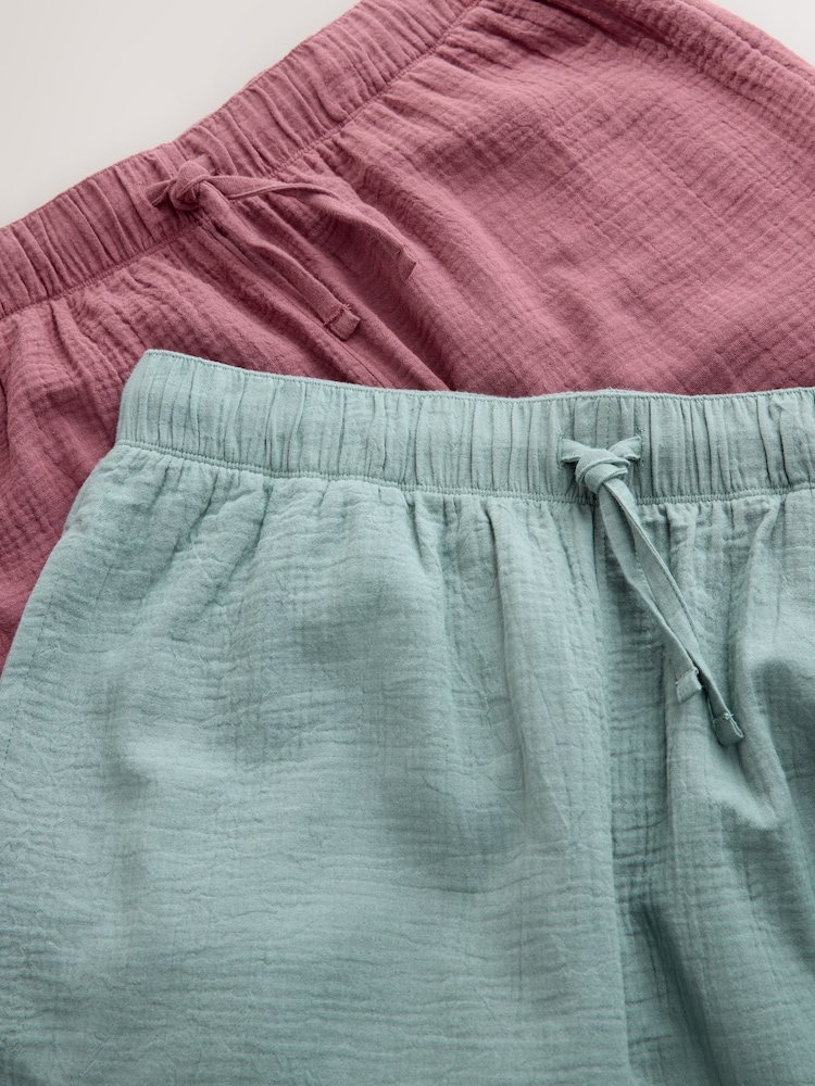 Green/Pink Cheesecloth Shorts 2 Pack - Image 12 of 12