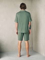 Зеленый - Комплект с короткими рукавами из модала Blend TENCEL™ - Изображение 3 7