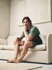 Зеленый - Комплект с короткими рукавами из модала Blend TENCEL™ - Изображение 6 7