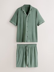 Sage Green TENCEL™ Modal Blend Short Sleeve Set - Image 8 of 12