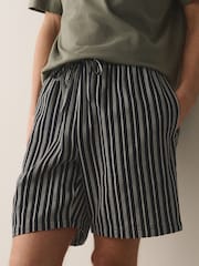 グリーン - Woven Stripe Short Sleeve Pyjamas Set - 画像 4 / 10
