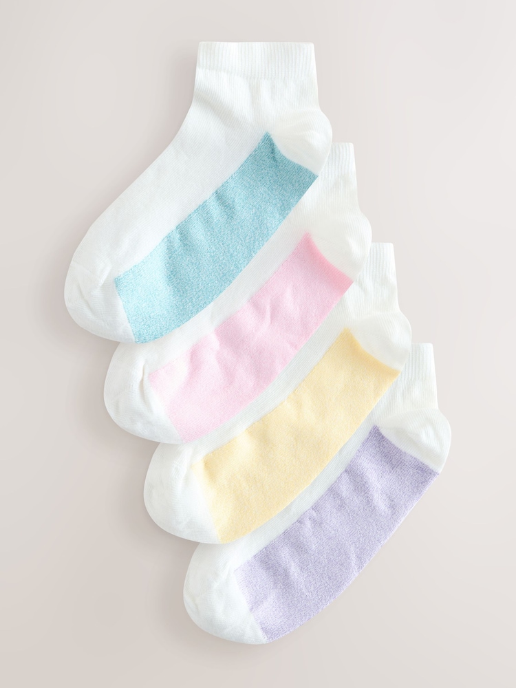 Marble Print Footbed Trainer Socks 4 Pack - Image 1 of 7 Marble Print Footbed Trainer Socks 4 Pack - Image 1 of 7