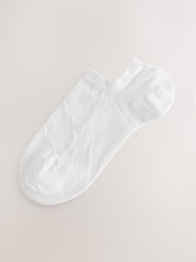 White Bow Texture Trainer Socks 4 Pack - Image 2 of 4