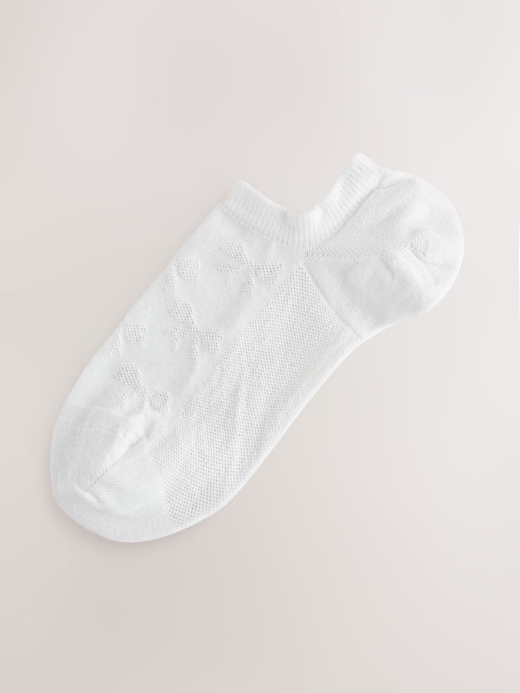 White Bow Texture Trainer Socks 4 Pack - Image 2 of 4 White Bow Texture Trainer Socks 4 Pack - Image 2 of 4