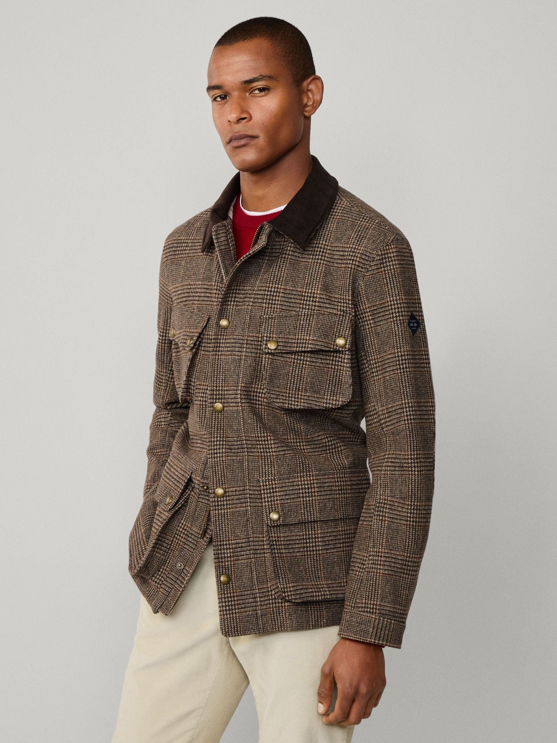Buy Hackett Cream Country Velo Jacket from Next India