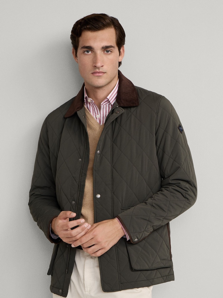 Hackett Green Quilted Jacket - Image 2 of 8