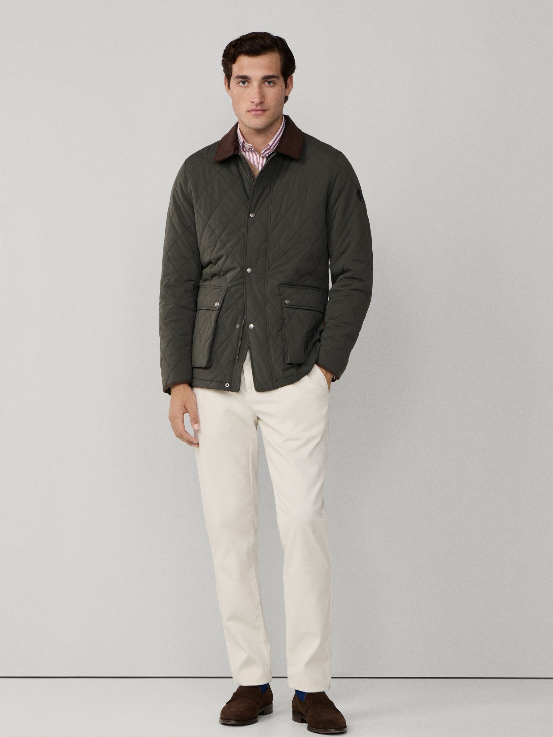 Buy Hackett Green Quilted Jacket from Next USA