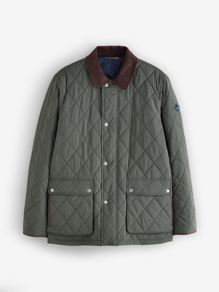Hackett Green Quilted Jacket - Image 8 of 8