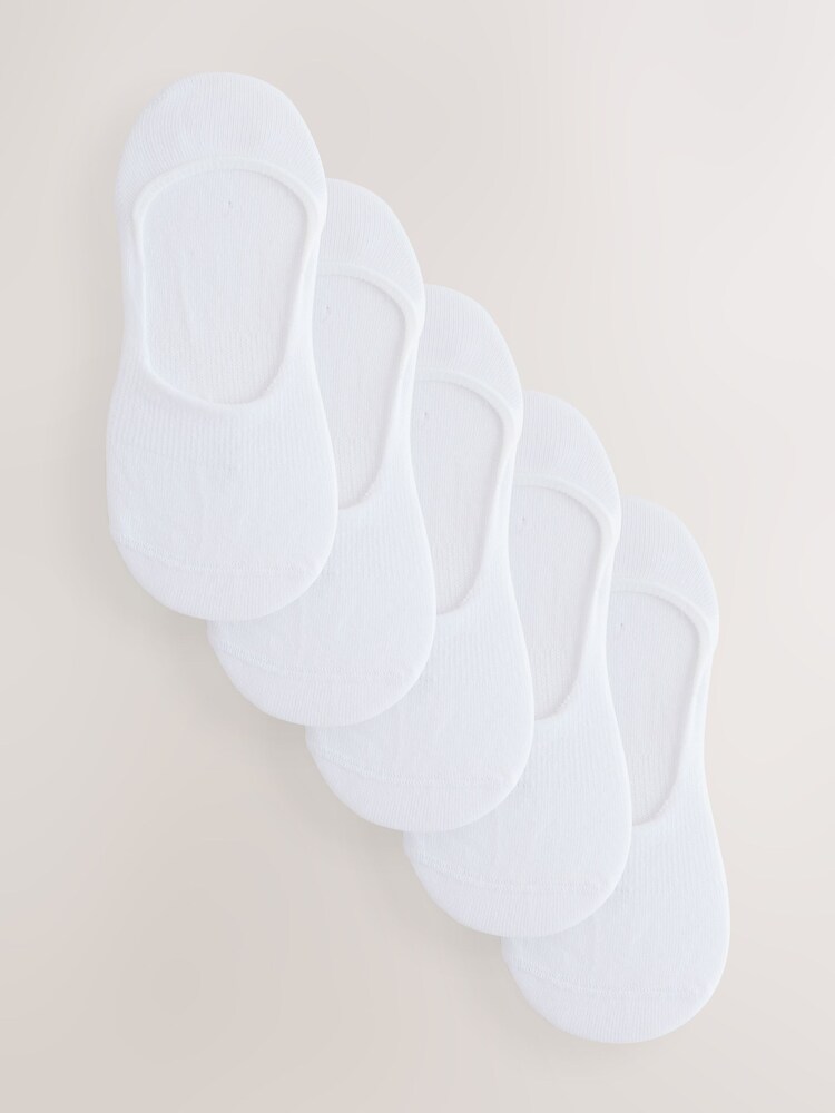 White Invisible Socks 5 Pack - Image 1 of 8